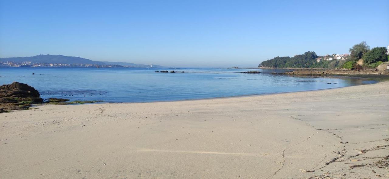 Apartamento Playa A Xunqueira, A 15 Min Vigo Moaña Eksteriør bilde